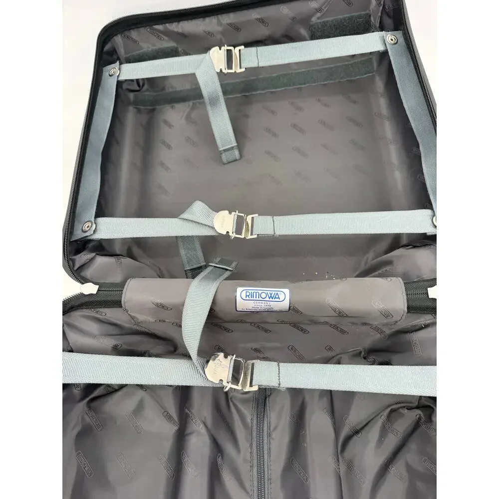 Rimowa Black Gloss Polycarbonate Compact Carry On Salsa Suitcase Luggage